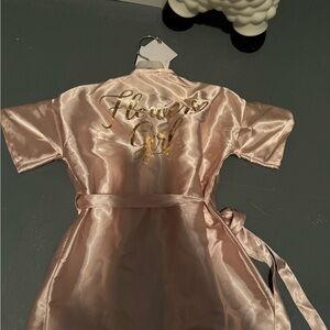 David's Bridal Blush Satin Robe